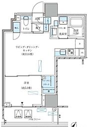パークアクシス五反田スカイタワー 1LDKの間取図画像