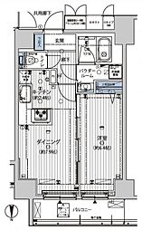 MAINSTAGE錦糸町7ラピス 1DKの間取図画像
