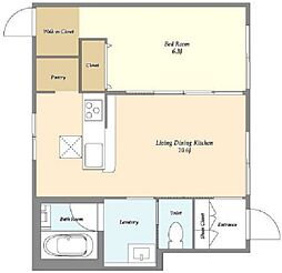 Grand Stamm 1階1LDKの間取り