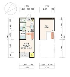 ピッコロモンド光丘 1Kの間取図画像