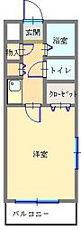 ロイヤルコンフォート白金 1Kの間取図画像