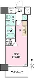 ザ・パークワンズ芝公園 ワンルームの間取図画像