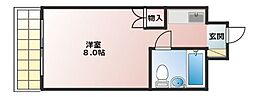 プチメゾン山荘通り 1Kの間取図画像