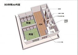 ビジネス・ワン寺塚 2LDKの間取図画像