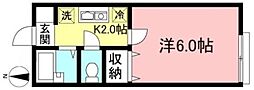 ドゥジエーム・アン・セードル 1Kの間取図画像