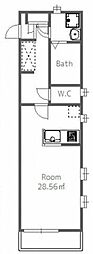 FUJISTANeu's 1Kの間取図画像