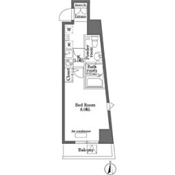 プランドル明大前 1Kの間取図画像