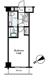 ラフィスタ本蓮沼 5階1Kの間取り