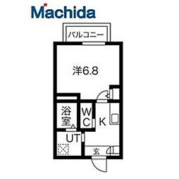 エヌエムキャトフヴァンシス 1Kの間取図画像