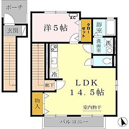 ディアコート・1 1LDKの間取図画像
