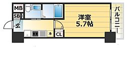 エスリード神戸WEST 1Kの間取図画像
