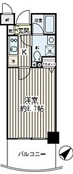エクセル東神奈川 1Kの間取図画像