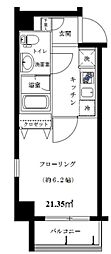 ラ・エテルノ東雪谷 1Kの間取図画像