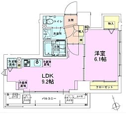 駒込レジデンス壱番館 1LDKの間取図画像