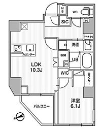 シーフォルム浅草2 1LDKの間取図画像
