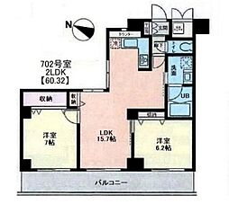 ヴァリエ原町田 2LDKの間取図画像