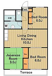 グレースコーポ 3LDKの間取図画像