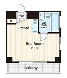 CASA新中野 ワンルームの間取図画像