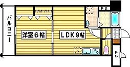 ROYAL神屋71 1LDKの間取図画像