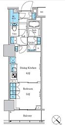 パークアクシス滝野川ラブリーズ 1DKの間取図画像
