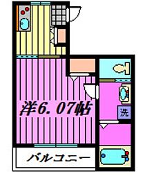 スマートテラス7 1Kの間取図画像