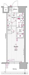ガーラ・グランディ東陽町 1Kの間取図画像