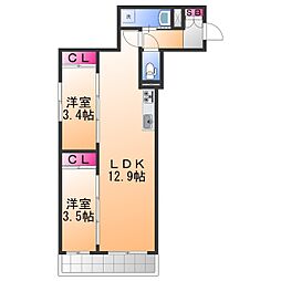 TIO HAVRE 2LDKの間取図画像