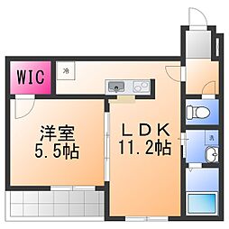セルクルブラン 1LDKの間取図画像