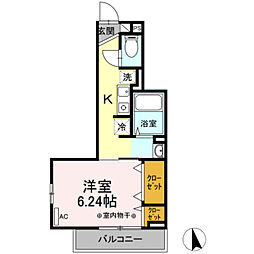 エミネンスf 1Kの間取図画像