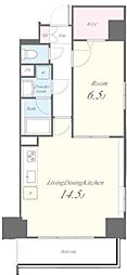 ラ・フォンテーヌ石原 1LDKの間取図画像