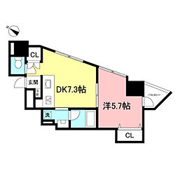 ミュゼ松濤 3階1DKの間取り