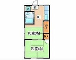 コーポ町田 2Kの間取図画像