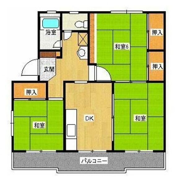 コーポ高倉 ｜福岡県福岡市西区愛宕３丁目(賃貸マンション3DK・3階・59.28㎡)の写真 その2