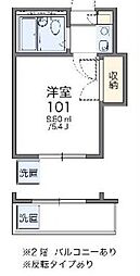 レオパレス与野本町第6 1Kの間取図画像