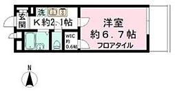 LEO六拾参番館 1Kの間取図画像