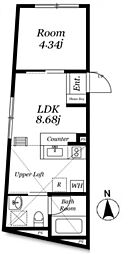 AlettaNogata 1LDKの間取図画像