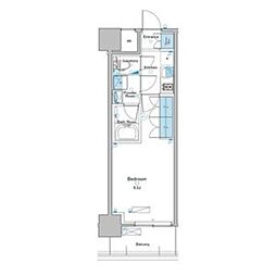 ブランシエスタ西宮 1Kの間取図画像