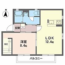 ランドマーク戸ノ内　Ａ 202 ｜ 福島県福島市北矢野目字戸ノ内13-1（賃貸アパート1LDK・2階・44.20㎡） その2