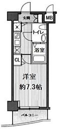 グランド・ガーラ西麻布 1Kの間取図画像