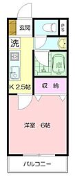 ニューソフィア 1Kの間取図画像