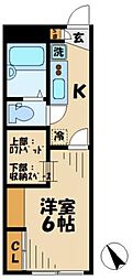 レオパレスグローリア 1Kの間取図画像