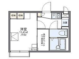 レオパレスクレール 1Kの間取図画像