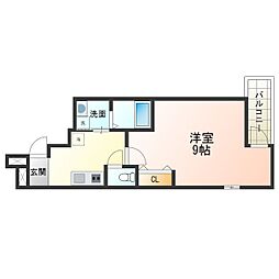 フジパレス浜寺公園2番館 1Kの間取図画像