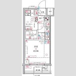 CREVISTA横浜関内 1Kの間取図画像