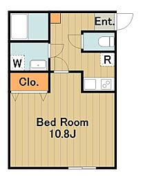 アンビションカラキダ 1Kの間取図画像