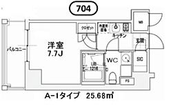 エスティメゾン王子 1Kの間取図画像