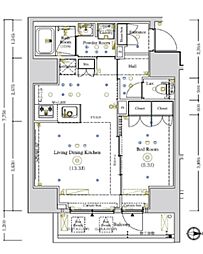 LUMEED南千住 1LDKの間取図画像