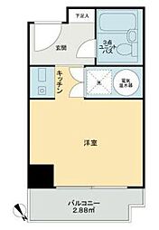 ライオンズマンション大塚角萬 ワンルームの間取図画像