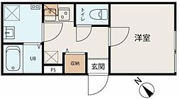 Preferred Akabane 1Kの間取図画像