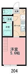 VISTAKamoi 1Kの間取図画像